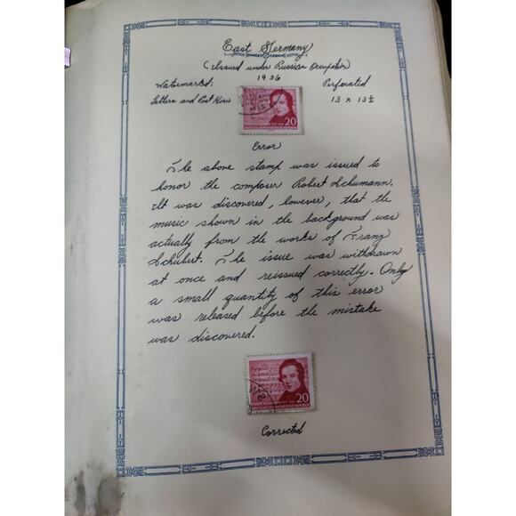 Stamp collector binder with 6 pages of stamps already attached. - Picture 2 of 10